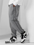 Simple Style Solid Color Straight-Leg Sporty Drawstring Pants Shopvhs.com