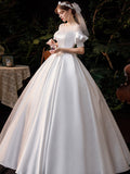 Simple and Super Fairy Dream French Hepburn Wedding Dress Shopvhs.com