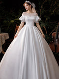 Simple and Super Fairy Dream French Hepburn Wedding Dress Shopvhs.com