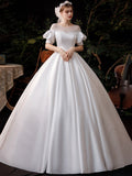 Simple and Super Fairy Dream French Hepburn Wedding Dress Shopvhs.com