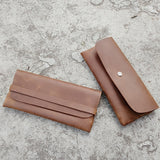 Simple cowhide wallet mobile phone glasses bag Shopvhs.com