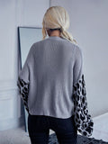 Single-breasted Leopard Print Sweater Jacket Shopvhs.com