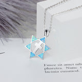 Six-pointed star Women Necklaces 925 silver Shopvhs.com