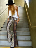 Skinny Bag Hip Retro Print Micro-flare Women's Pants Shopvhs.com