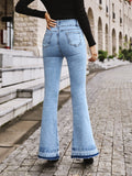 Skinny Wide-leg Denim Trousers Shopvhs.com