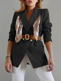 Slim-Fit Lapel Button Belt Pocket Blazer Shopvhs.com