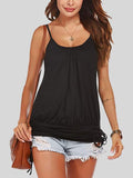 Slim Fit Scoop Neck Drawstring Camisole Shopvhs.com