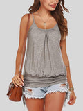 Slim Fit Scoop Neck Drawstring Camisole Shopvhs.com