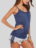 Slim Fit Scoop Neck Drawstring Camisole Shopvhs.com