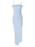 Slim Fit Slit Frayed Dress Shopvhs.com