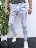 Slim Striped Button Men'S Casual Pants Shopvhs.com
