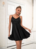 Sling Dress V Neck Little Black Dress