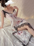 Slit Print Suspender Nightdress Shopvhs.com