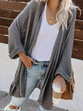 Slit Roll Sleeves Long Sweater Cardigan Shopvhs.com