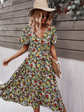 Small floral craft long dress Shopvhs.com