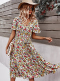 Small floral craft long dress Shopvhs.com