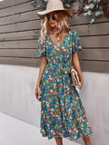 Small floral craft long dress Shopvhs.com