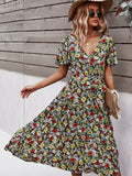 Small floral craft long dress Shopvhs.com