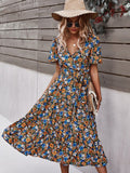 Small floral craft long dress Shopvhs.com