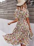 Small floral craft long dress Shopvhs.com