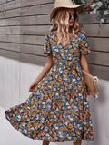 Small floral craft long dress Shopvhs.com