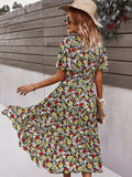 Small floral craft long dress Shopvhs.com