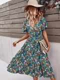 Small floral craft long dress Shopvhs.com