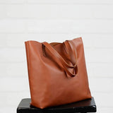 Soft leather tote  large capacity one-shoulder handbag Shopvhs.com