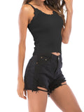 Solid Black Lace Camisole Shopvhs.com