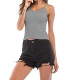 Solid Black Lace Camisole Shopvhs.com