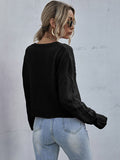 Solid Color Knit Long Sleeve Twist Sweater Shopvhs.com