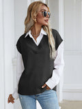 Solid Color Knit Sweater Vest Shopvhs.com