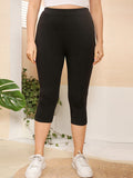 Solid Color Plus New Slim Leggings Cropped Pants Shopvhs.com