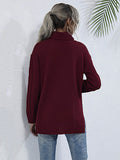 Solid Color Turtleneck Knit Sweater Shopvhs.com