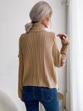 Solid Color Turtleneck Sweater Shopvhs.com