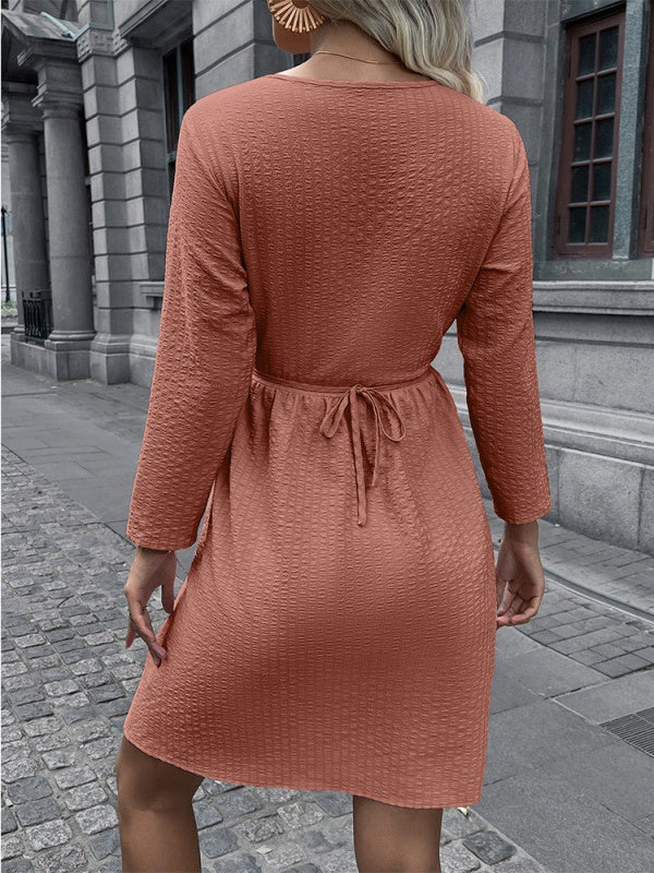 Solid Color Waist Dress Shopvhs.com