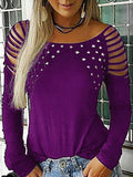 Solid Hot Diamond Long Sleeve T-Shirt Shopvhs.com