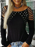 Solid Hot Diamond Long Sleeve T-Shirt Shopvhs.com