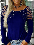 Solid Hot Diamond Long Sleeve T-Shirt Shopvhs.com
