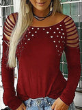 Solid Hot Diamond Long Sleeve T-Shirt Shopvhs.com