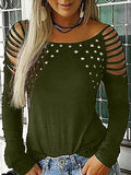 Solid Hot Diamond Long Sleeve T-Shirt Shopvhs.com