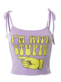 Solid Print Camisole Sleeveless Crop Tank Top Shopvhs.com