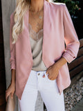 Solid Slim Pocket Long Sleeve Coat Shopvhs.com