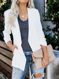 Solid Slim Pocket Long Sleeve Coat Shopvhs.com