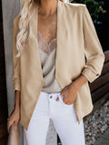 Solid Slim Pocket Long Sleeve Coat Shopvhs.com