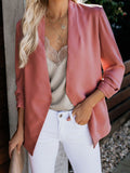 Solid Slim Pocket Long Sleeve Coat Shopvhs.com