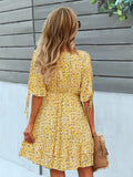 Solid color floral dress Shopvhs.com