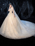 Starry Luxury Big Tail Palace Wedding Dress Shopvhs.com