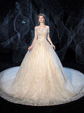 Starry Luxury Big Tail Palace Wedding Dress Shopvhs.com