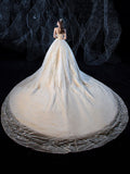 Starry Luxury Big Tail Palace Wedding Dress Shopvhs.com